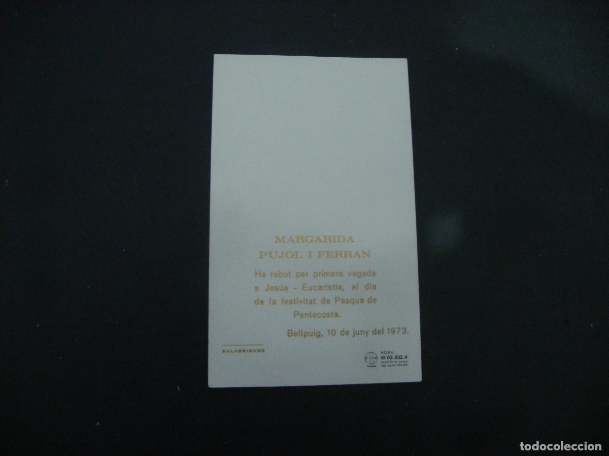 Postales: RECORDATORIO PRIMERA COMUNION BELLPUIG 1973 - Foto 2