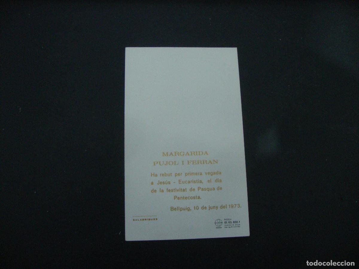 Postales: RECORDATORIO PRIMERA COMUNION BELLPUIG 1973 - Foto 2