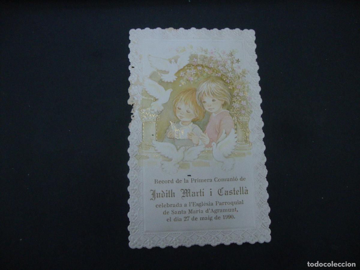 Postales: RECORDATORIO PRIMERA COMUNION AGRAMUNT 1990 - Foto 1