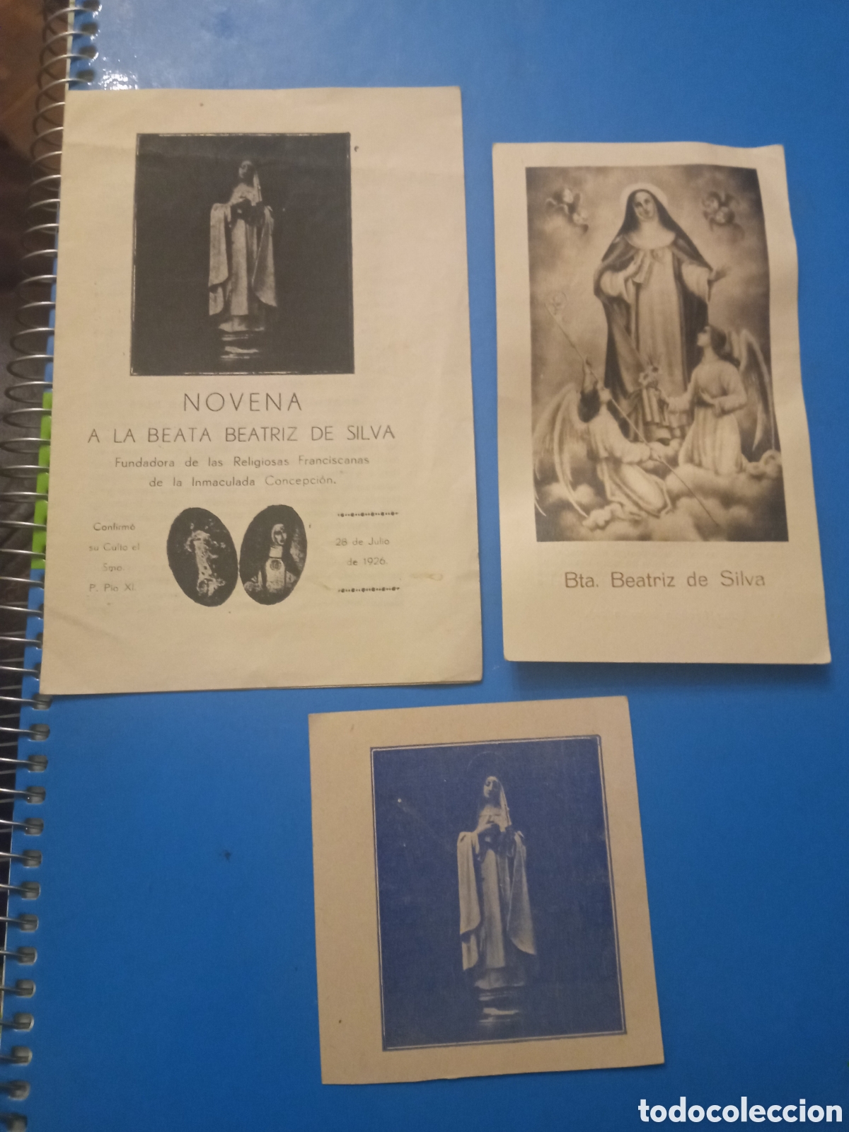 Postales: Novena y 2 recordatorios, a la Beata Beatriz De Silva - Foto 1