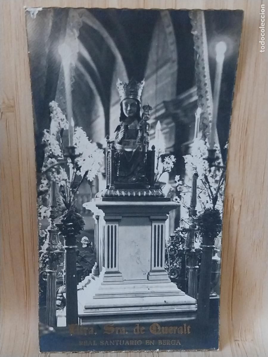 Postales: BERGA VIRGEN QUERALT NTRA SRA ESTAMPA RECORDATORIO 10.3X5.6CMS PRECIOSA ORIGINAL ANTIGUA