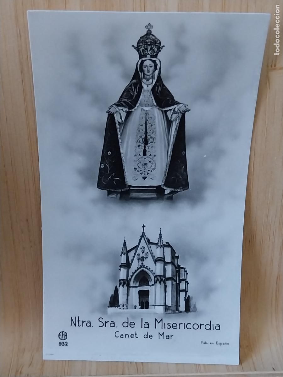 Postales: VIRGEN DE LA MISERICORDIA CANET DE MAR ESTAMPA RECORDATORIO 9.5X5.5CMS ORIGINAL ANTIGUA