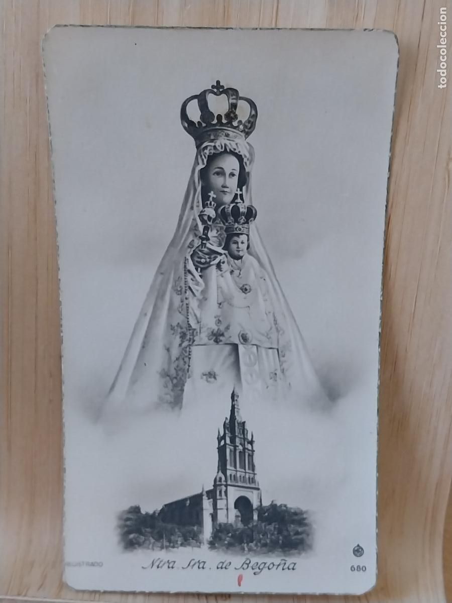 Postales: VIRGEN DE BEGO&Ntilde;A RECORDATORIO 9,7X5.5CMS ORIGINAL ANTIGUA