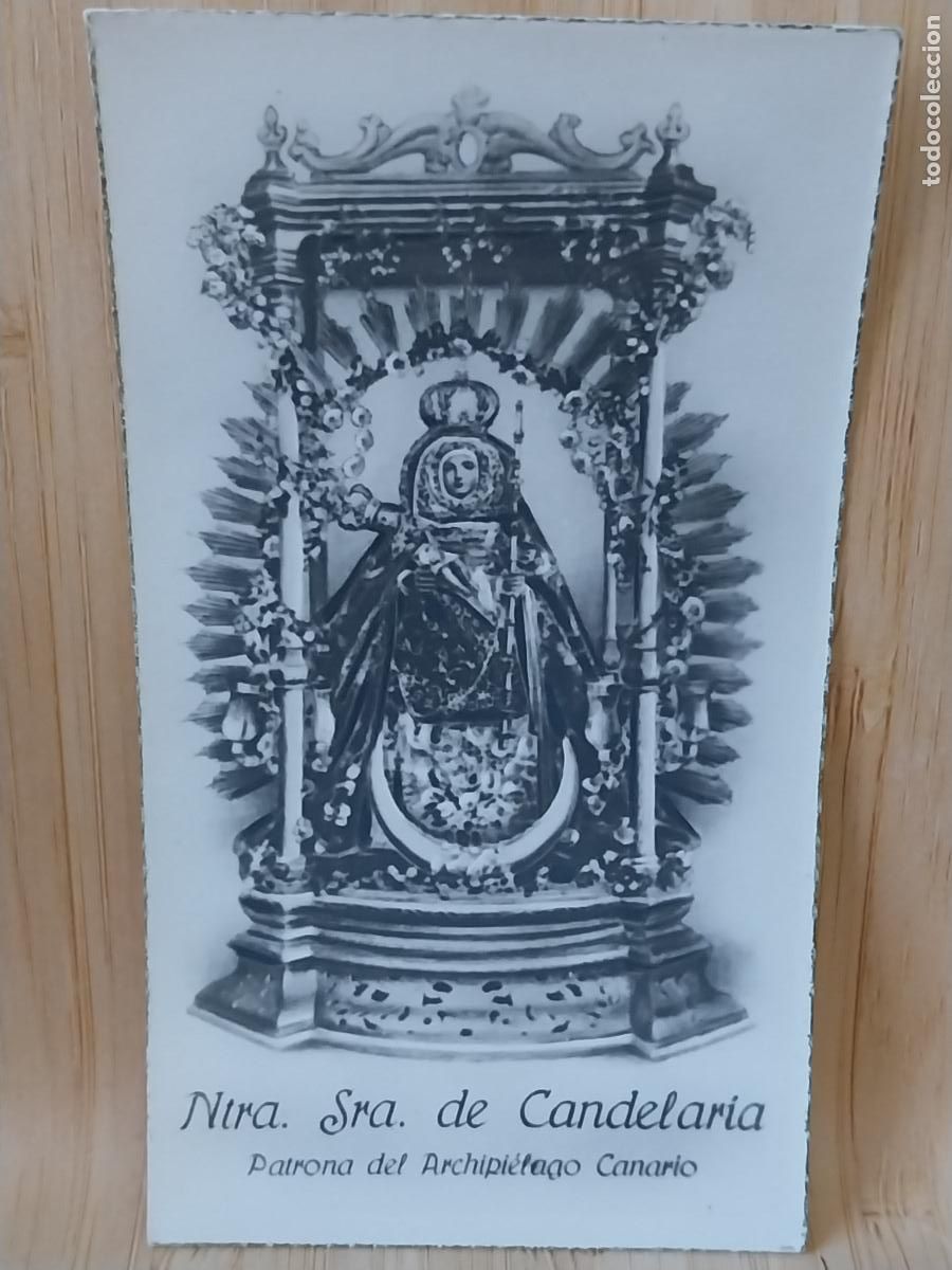 Postales: VIRGEN CANDELARIA CANARIAS NTRA SRA RECORDATORIO 9,5X5.6CMS ORIGINAL ANTIGUA
