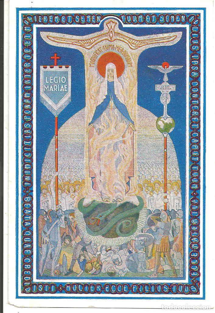 Postales: ESTAMPA TRIPTICA - LEGIO MARIAE - CON ORACI&Oacute;N