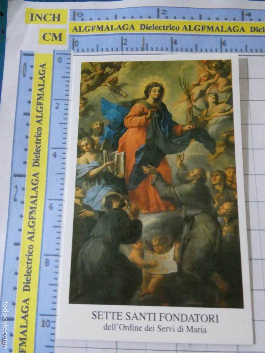 Postales: RECORDATORIO RELIGIOSO SEMANA SANTA. ORDEN SIERVOS MAR&Iacute;A SETTE SANTI FONDATORI ITALIA. 8