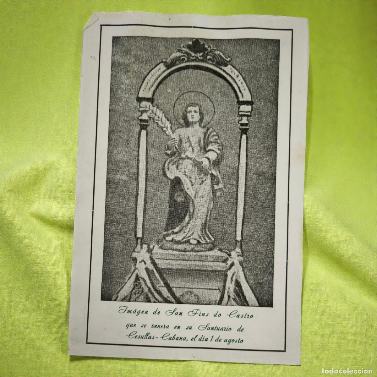 Postales: Estampa Religiosa Antigua San Fins Do Castro &ndash; Santuario De Cesullas Cabana Finales Siglo XIX