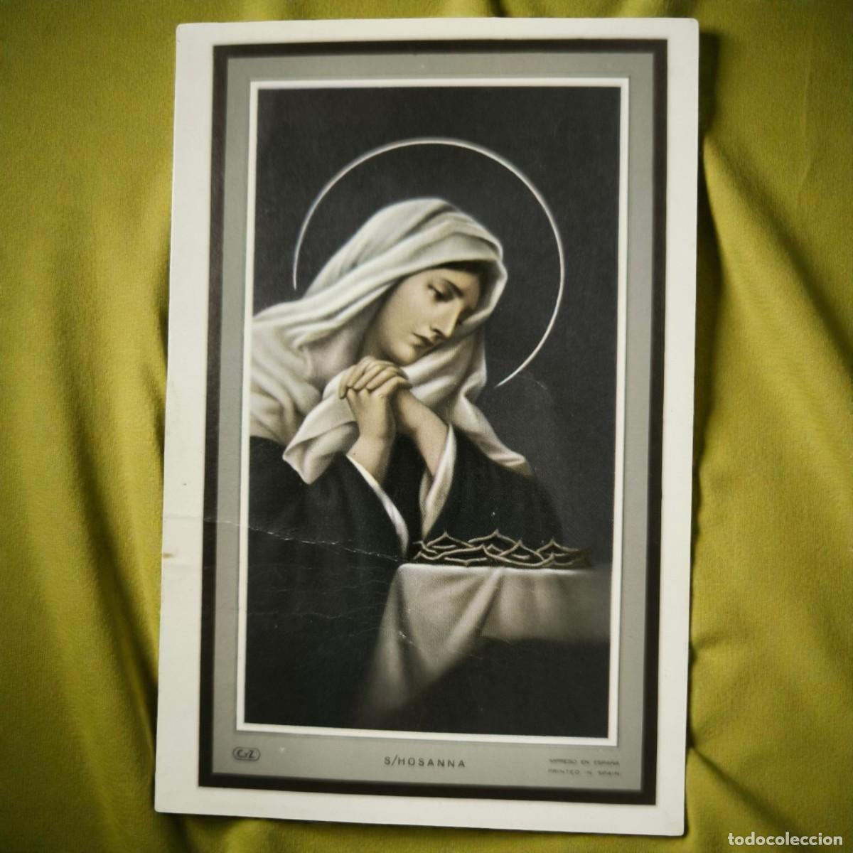 Postales: Estampa Religiosa Antiguo Recordatorio De Defunci&oacute;n 1976 &ndash; Virgen Dolorosa