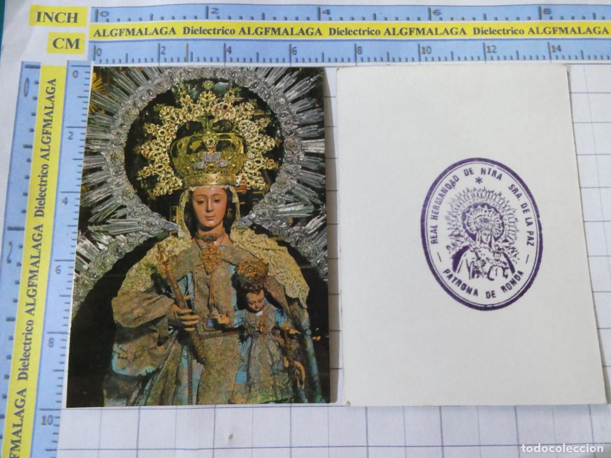 Postales: RECORDATORIO RELIGIOSO SEMANA SANTA. REAL HERMANDAD DE NUESTRA SE&Ntilde;ORA DE LA PAZ RONDA M&Aacute;LAGA. 23