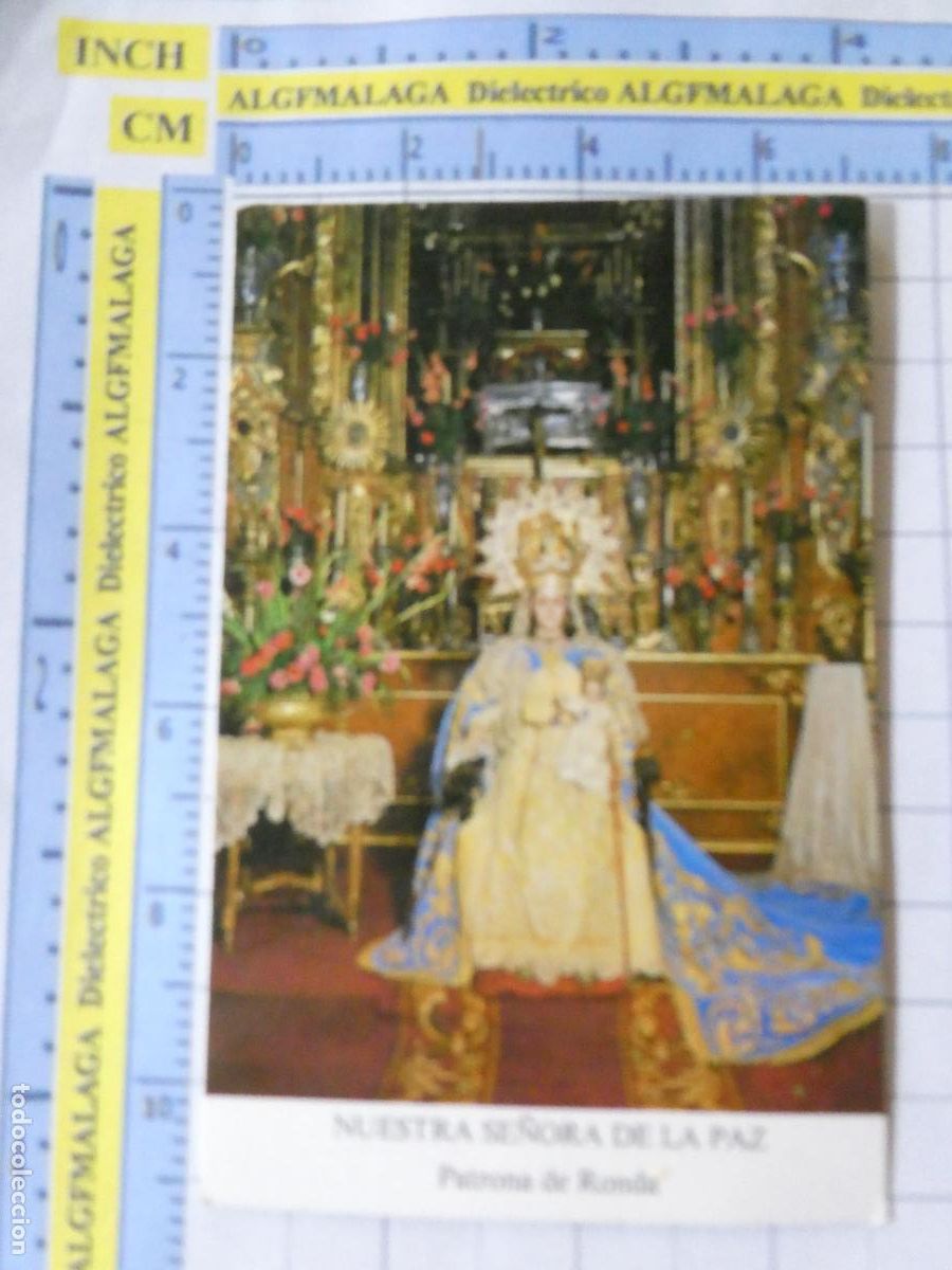 Postales: RECORDATORIO RELIGIOSO SEMANA SANTA. RONDA M&Aacute;LAGA NUESTRA SE&Ntilde;ORA DE LA PAZ 1988 PRESBITERO. 34