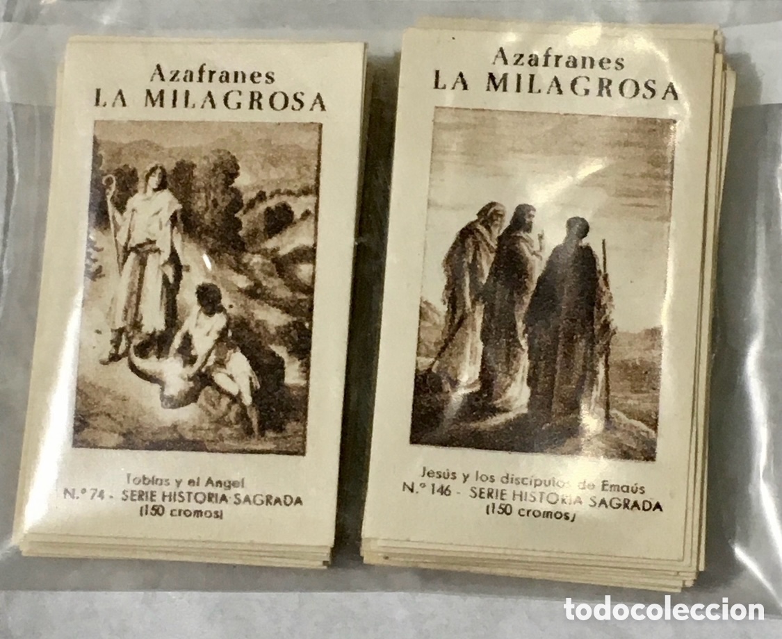 Postales: Estampas Religiosas. Colecci&oacute;n Azafr&aacute;n LA MILAGROSA. Completa. A&ntilde;os 40.