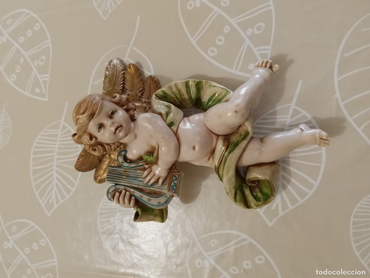 Postais: Angelito figura decorativa religiosa fabricado en Italia y como nuevo.