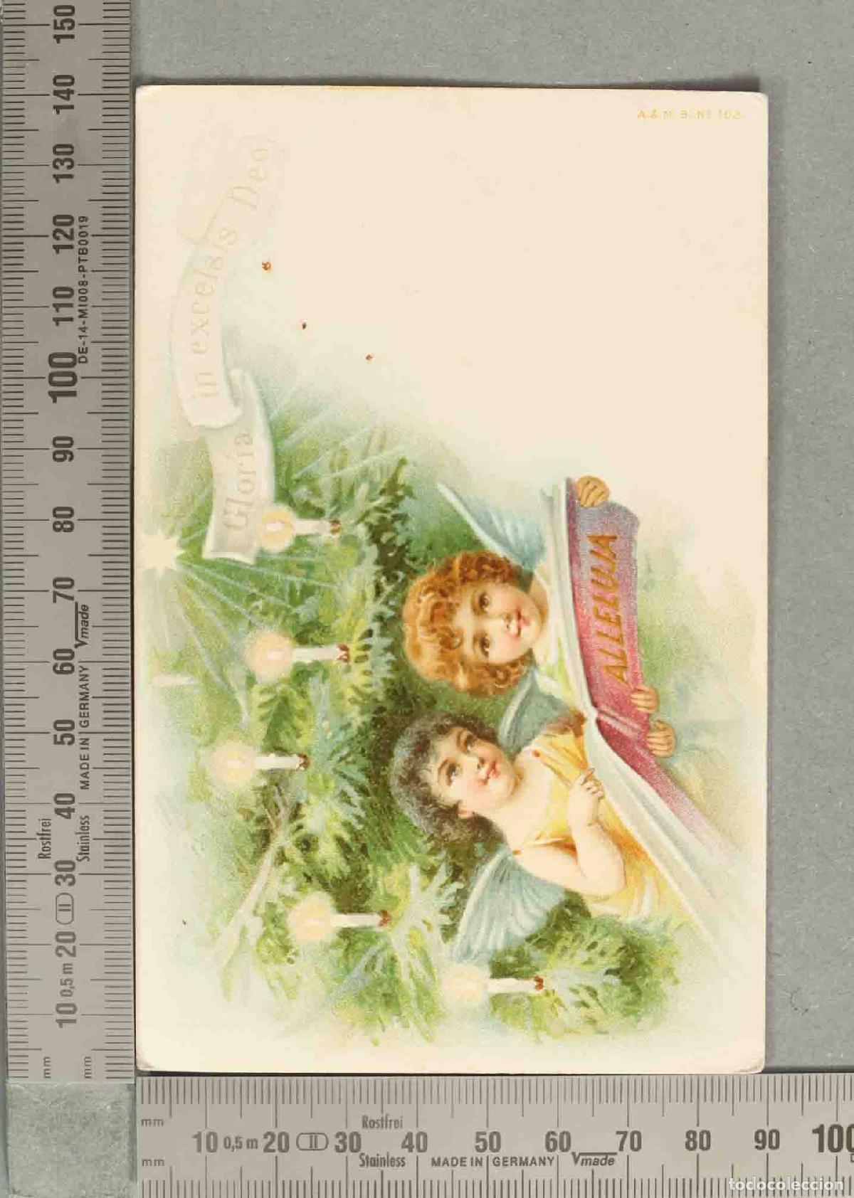 Postales: POSTAL. Gloria in excelsis Deo - Alleluja - Angels Cherubs Reading Book