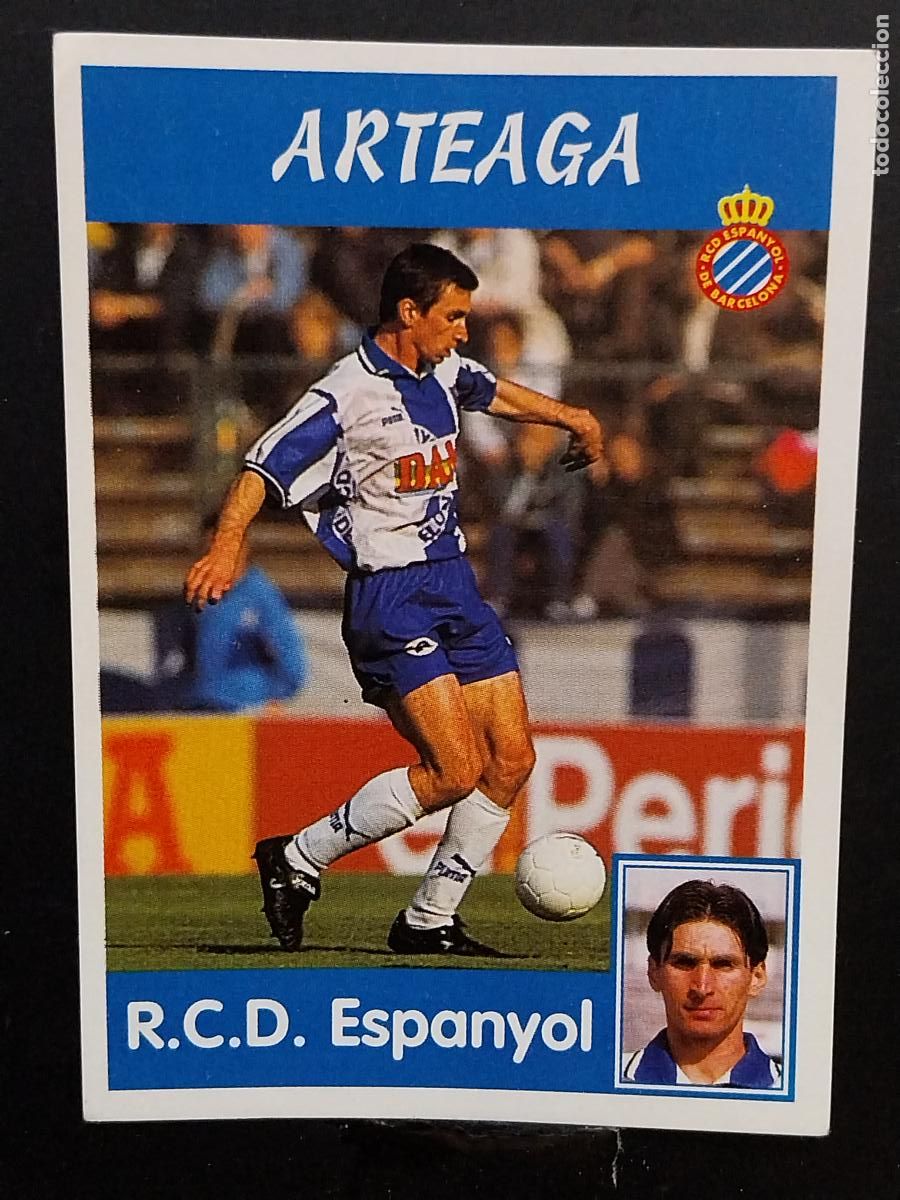 Postales: ARTEAGA R C D ESPA&Ntilde;OL LIGA 1997 97 98 PANINI CROMO 186 SIN PEGAR NUNCA ORIGINAL **