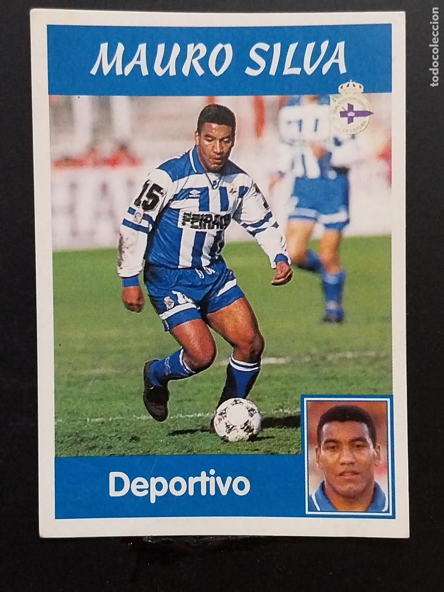 Postales: MAURO SILVA DEPORTIVO CORU&Ntilde;A LIGA 1997 97 98 PANINI CROMO 41 SIN PEGAR NUNCA ORIGINAL **
