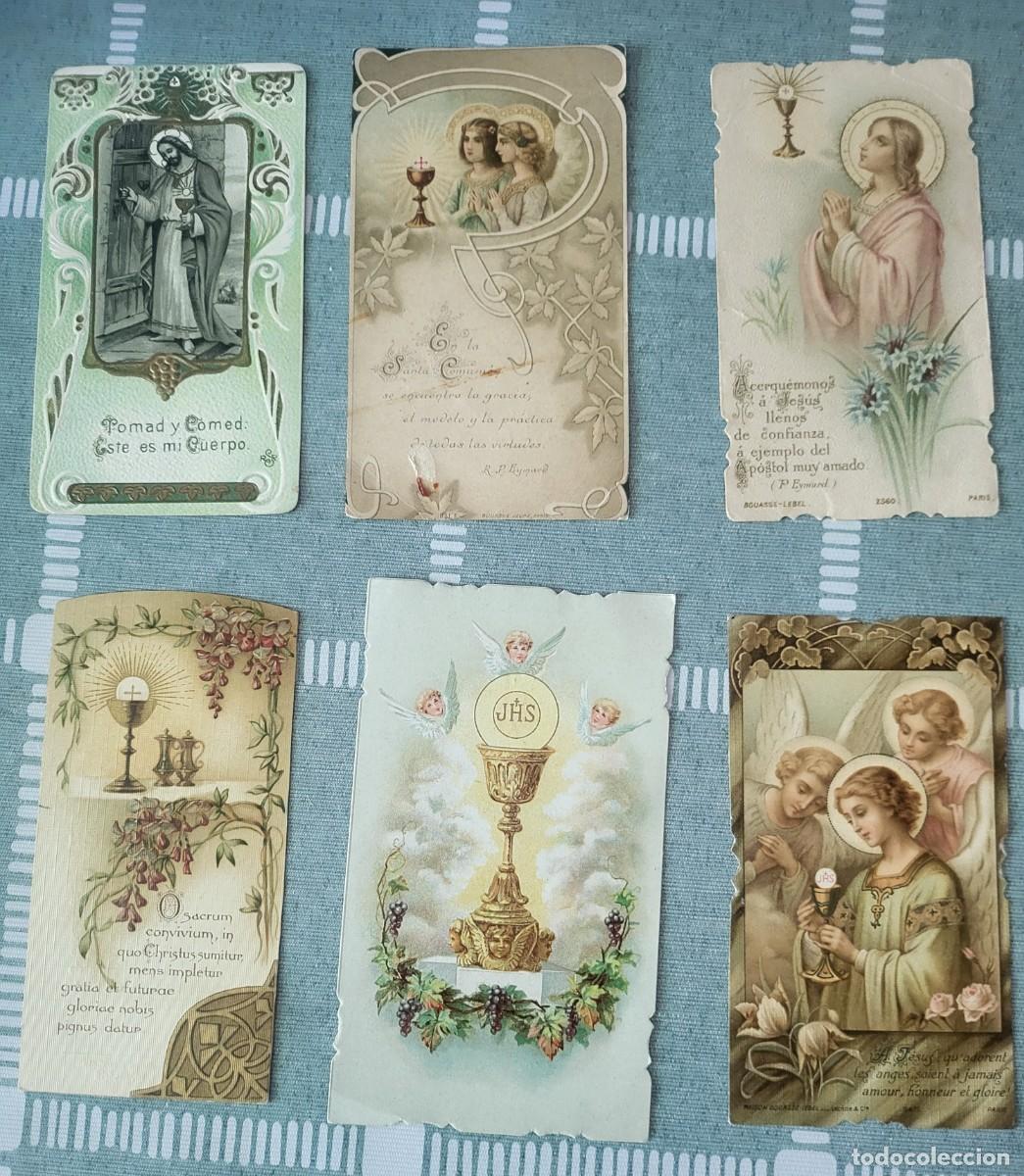 Postales: 6 recordatorios de primera comunion principios siglo XX...