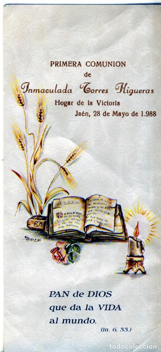 Cartes Postales: RECUERDO DE PRIMERA COMUNI&Oacute;N DE INMACULADA TORRES HIGUERAS.- 1988.-