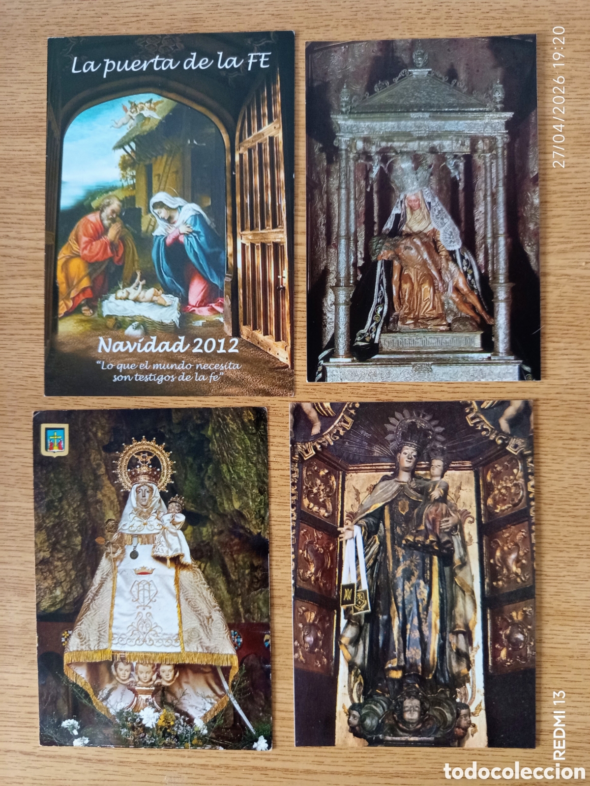 Postales: 4 Postales Virgen Mar&iacute;a