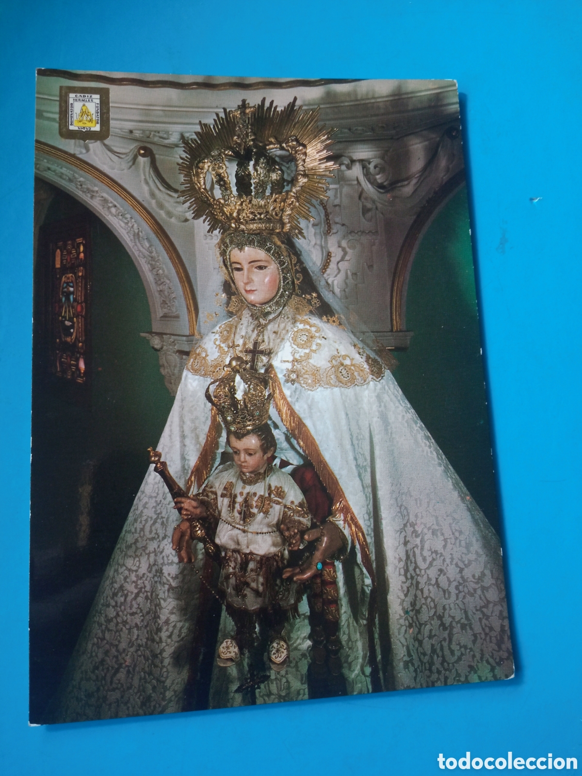 Postales: Antigua postal fotogr&aacute;fica, Nuestra Se&ntilde;ora del Rosario, Patrona de C&aacute;diz
