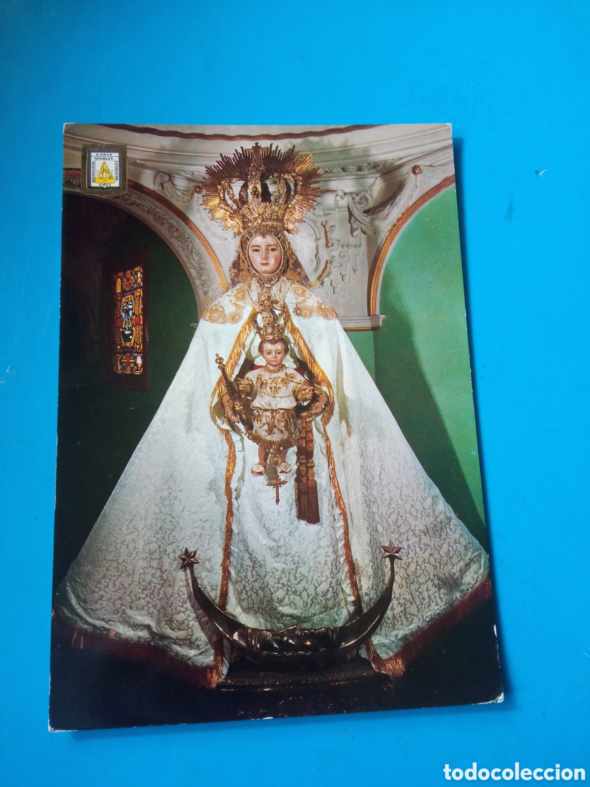 Postales: Antigua postal fotogr&aacute;fica, Nuestra Se&ntilde;ora del Rosario, Patrona de C&aacute;diz