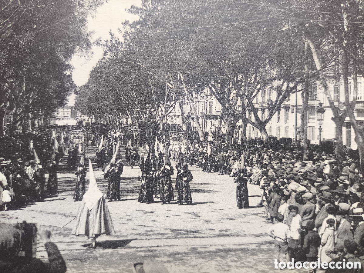 Postales: M&Aacute;LAGA PROCESI&Oacute;N SEMANA SANTA POSTAL ANIMADA FOTOTIPIA SIN CIRCULAR C. 1910