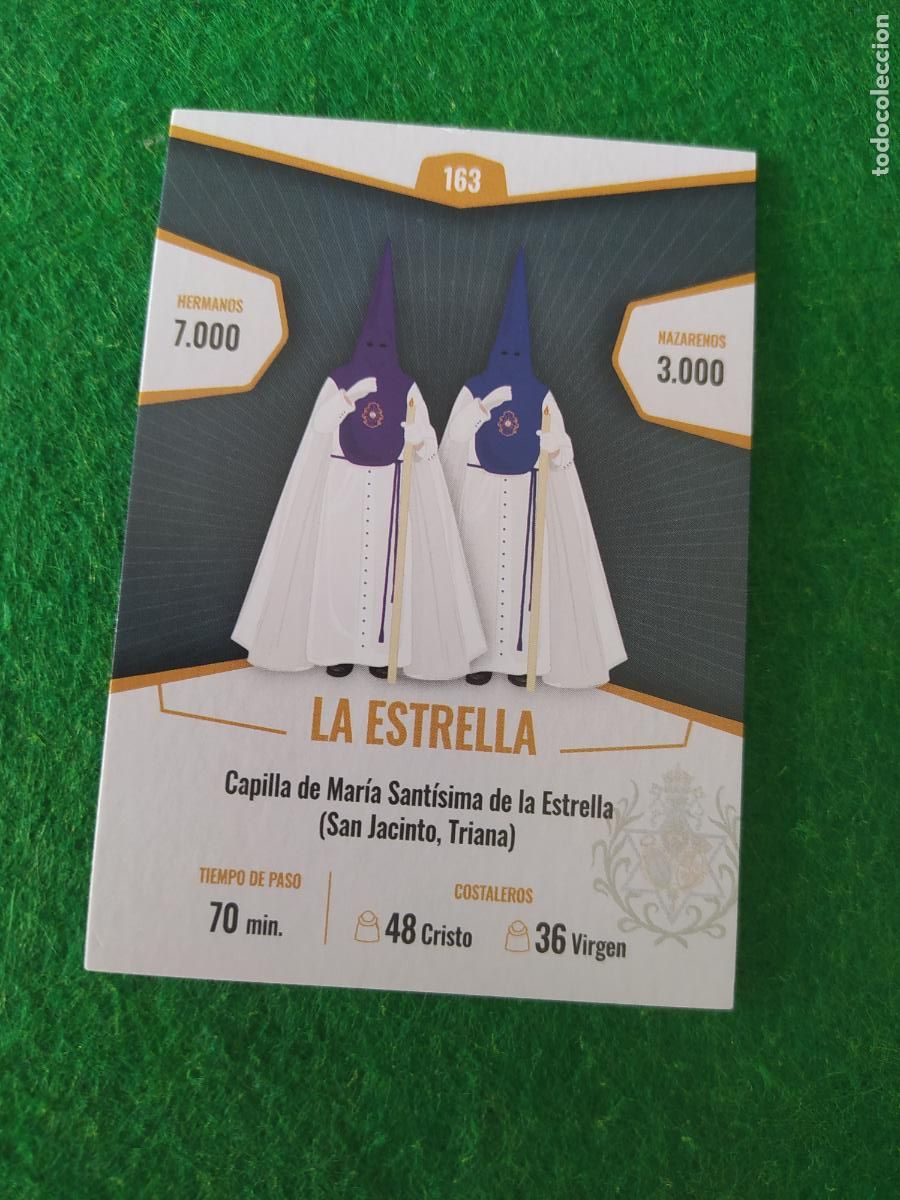 Postales: Holy cards Sevilla semana santa 2026 NAZARENOS N&ordm; 163 LA ESTRELLA