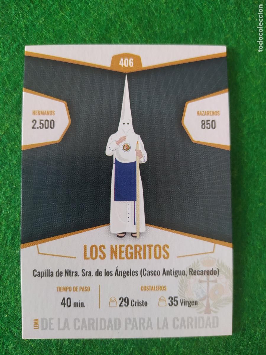 Postales: Holy cards Sevilla semana santa 2026 NAZARENOS N&ordm; 406 LOS NEGRITOS
