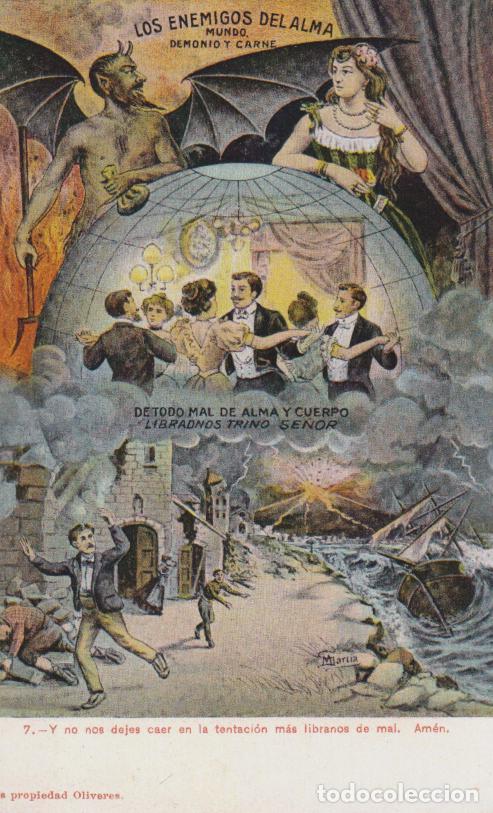 Postales: EL PADRE NUESTRO ILUSTRADO N&ordm;7 - ED. JORGE VENINI (FACSIMIL) - S/C