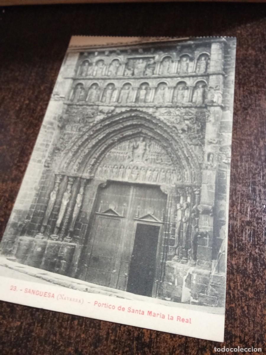 Postales: Sanguesa.Portico de Santa Maria la Real.