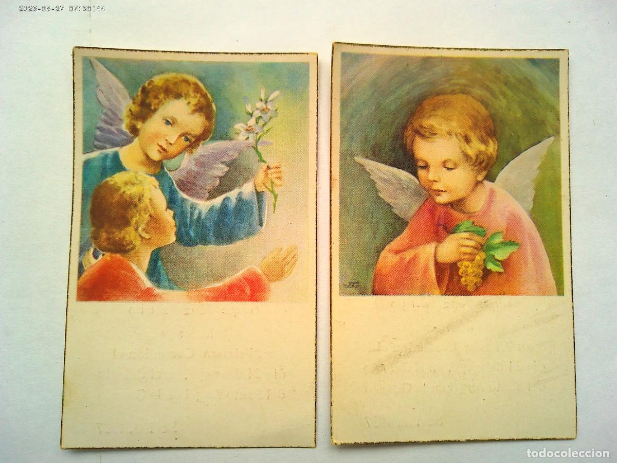 Postkarten: LOTE DE 2 ESTAMPAS DE PRIMERA COMUNION DE DOS HERMANOS . SEVILLA , 1957