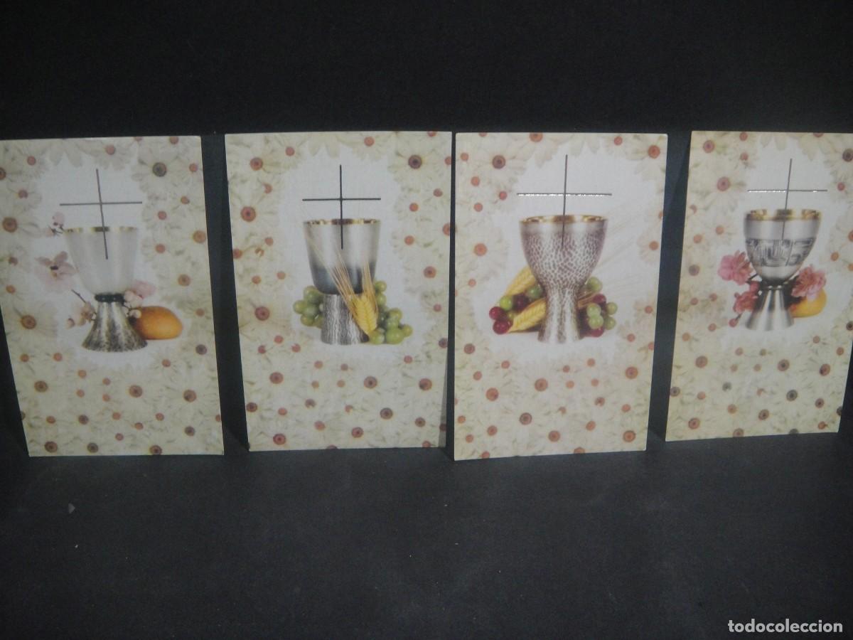 Postales: 4 recordatorios de 1&ordf; comunion -