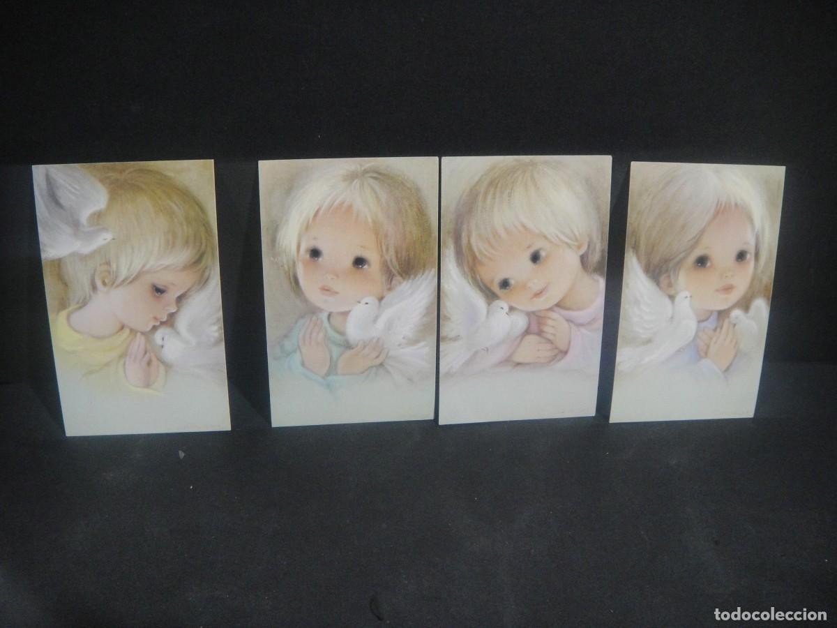 Postales: 4 recordatorios de 1&ordf; comunion - ilustra marta ribas