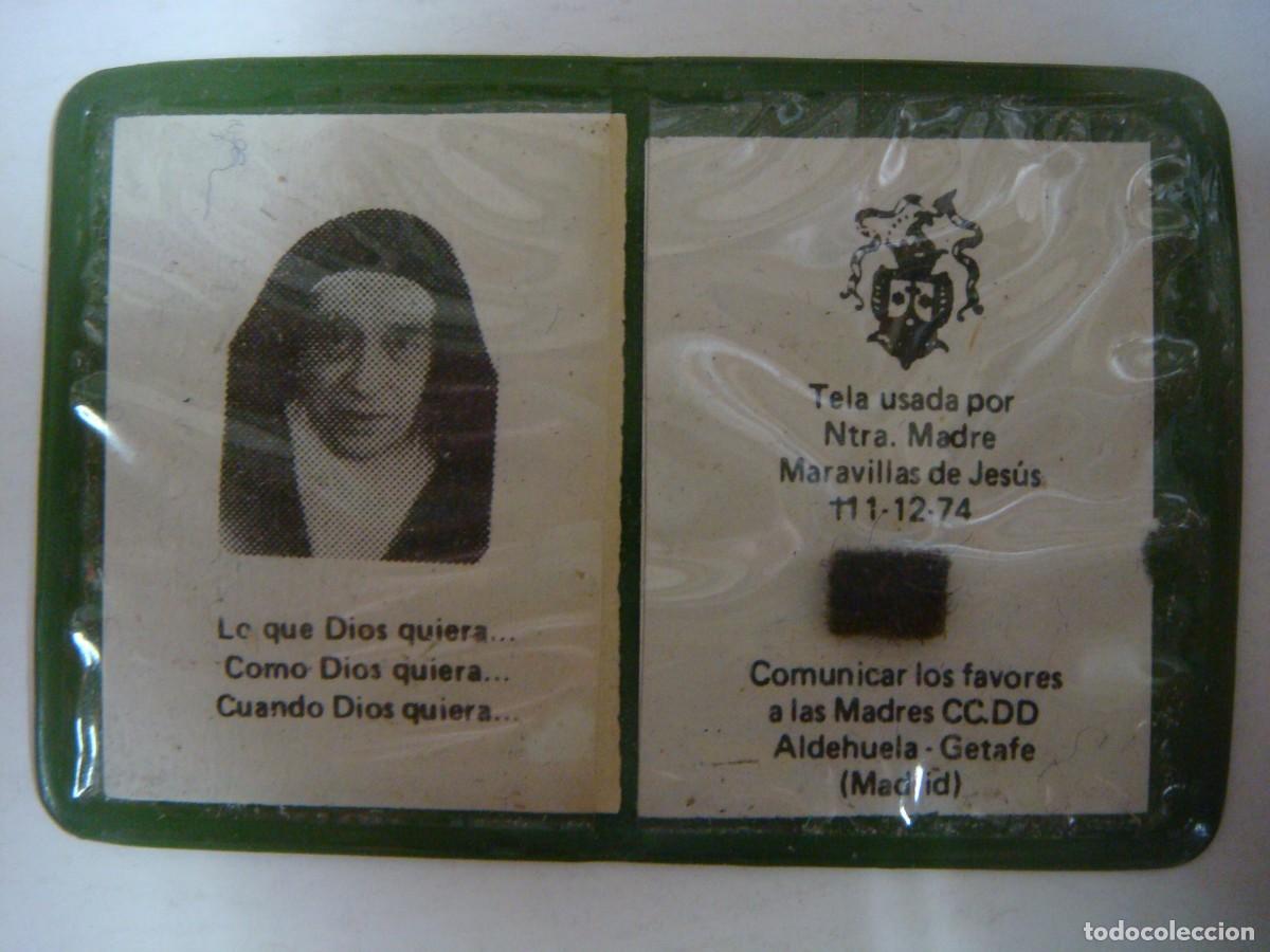 Postales: RECORDATORIO TELA USADA POR Ntra MADRE MARAVILLAS DE JESUS 1974-CAJ-POS-N&ordm;-6,SOB-N&ordm;-1