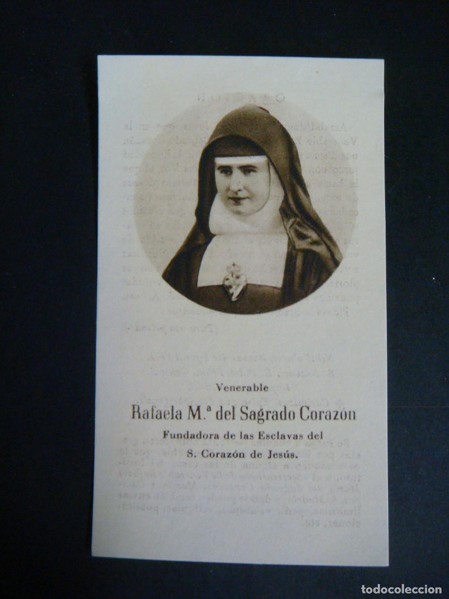 Postales: RECORDATORIO VENERABLE RAFAELA M&ordf; DEL SAGRADO CORAZON FUNDADORA DE LAS ESCLAVA-CAJ-POS-N&ordm;-6-SOB-N&ordm;-1