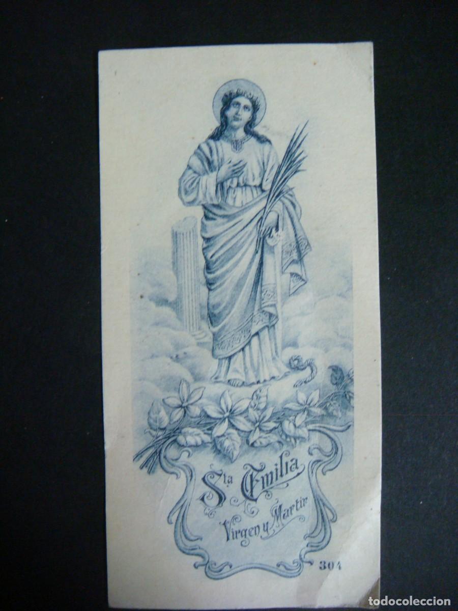 Postales: RECORDATORIO ANTIGUO SANTA EMILIA VIRGEN MARTIR-CAJ-POS-N&ordm;-6,SOB-N&ordm;-1
