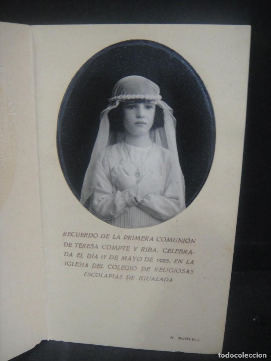Postales: recordatorio 1&ordf; comunion - igualada a&ntilde;o 1925 - Foto 2