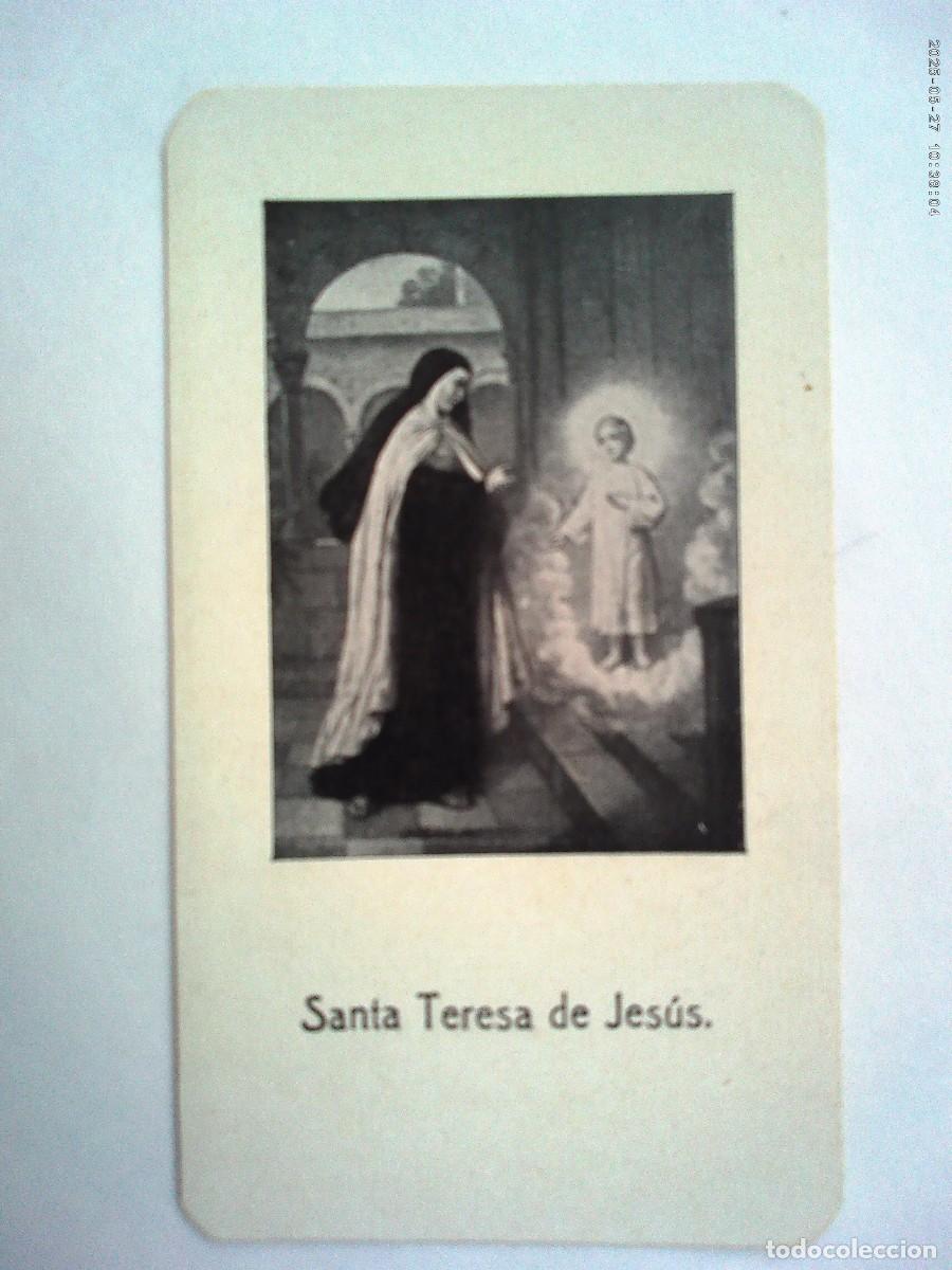 Postales: ANTIGUA ESTAMPA DE SANTA TERESA DE JESUS . ESCRITA EN MADRID EN 1915