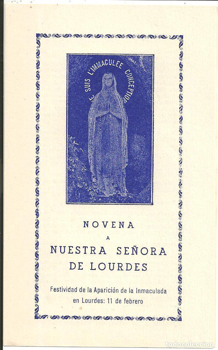 Postales: LOTE 6 ESTAMPAS *NOVENA A NUESTRA SE&Ntilde;ORA DE LOURDES - BARCELONA 1961 - DIPTICA