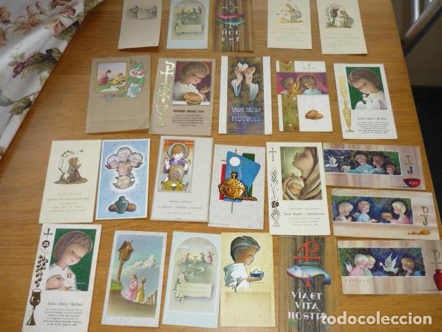 Postales: LOT 23 ESTAMPAS, RECORDATORIOS COMUNION *BENAGES* - A&Ntilde;OS 50/60