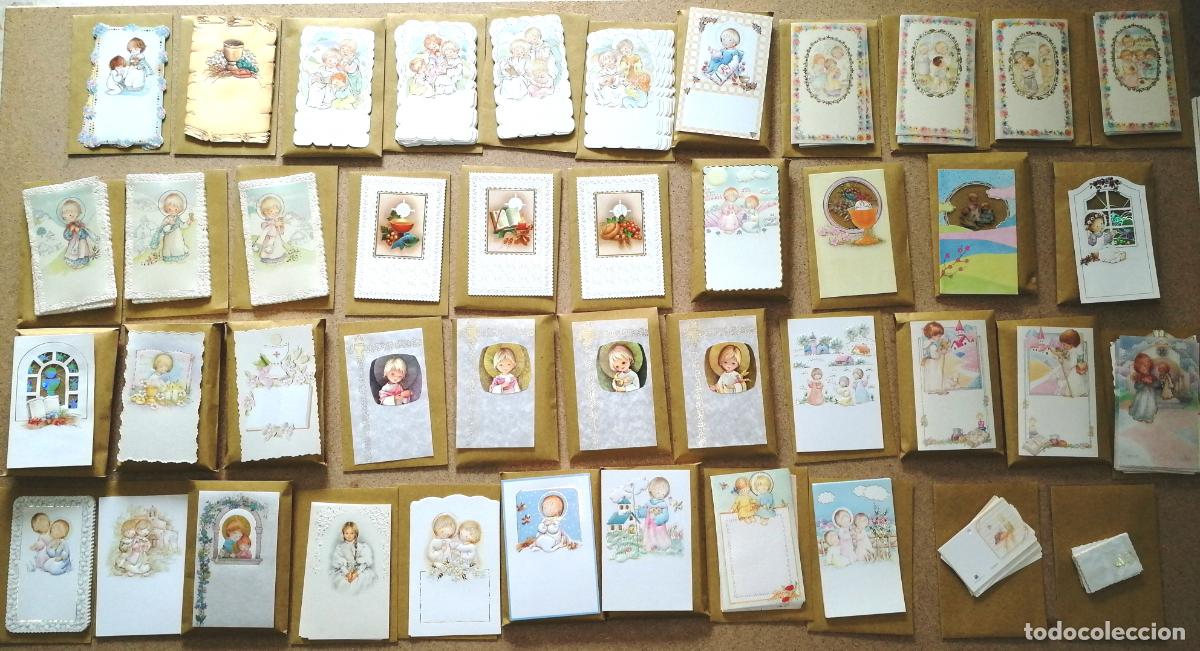 Postales: LOTE M&Aacute;S 1.700 RECORDATORIOS o ESTAMPAS, INVITACIONES y CAJITAS DE COMUNI&Oacute;N VINTAGE