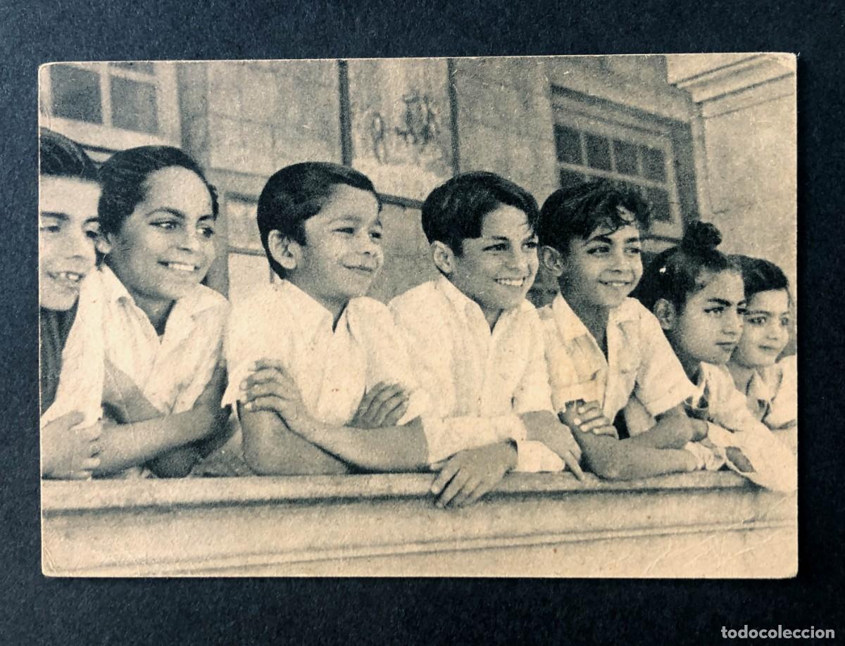 Postales: ESTAMPA RECUERDO DONACI&Oacute;N PARA BAUTISMO NI&Ntilde;OS INFIELES / CENTRO MENORES DE BLANES - GIRONA