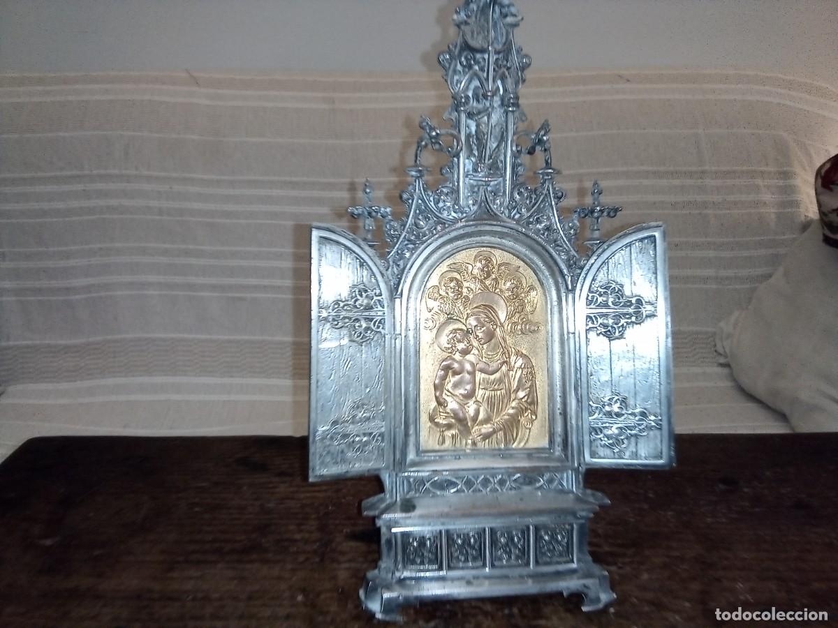Postales: Peque&ntilde;o Altar con virgen, de mesa,s XIX