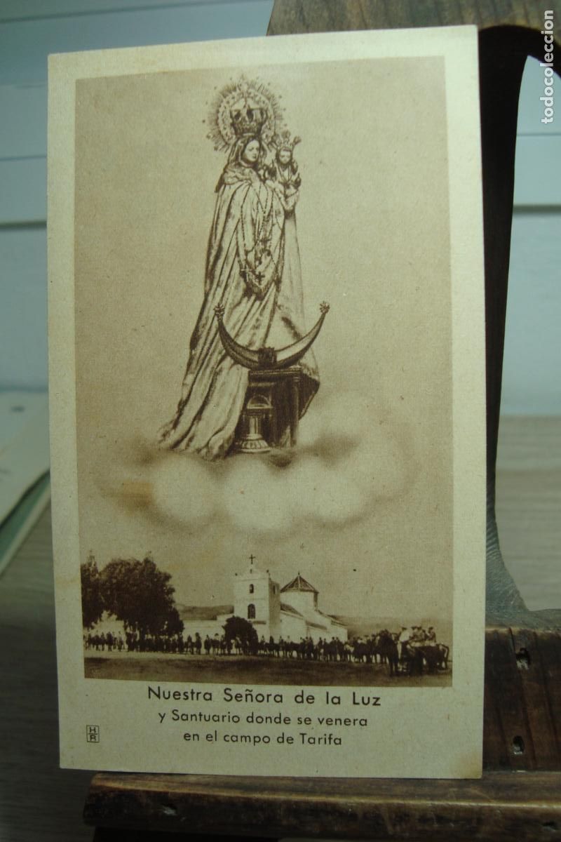 Postales: RECUERDO CONSAGRACION PUEBLO TARIFA A VIRGEN SANTISIMA DE LA LUZ. TARIFA 1948
