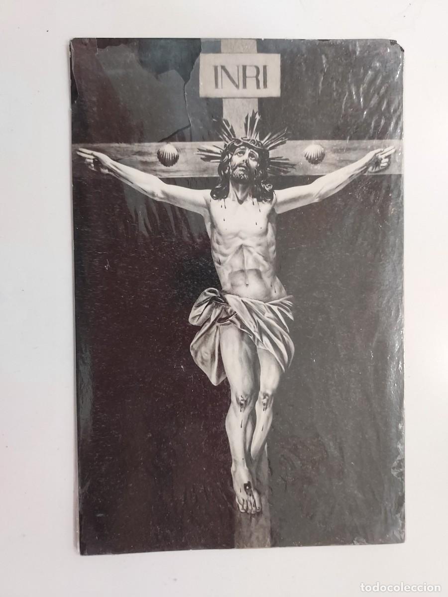 Postales: POSTAL STMO CRISTO AGONIA DE LIMPIAS EN IGLESIA PADRES CARMELITAS SALAMANCA. CIRCULADA 1949. MARGARA