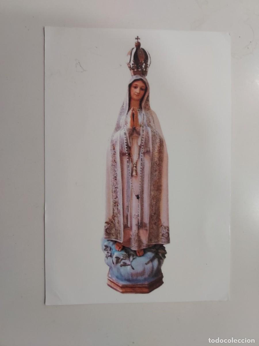 Postales: ESTAMPA POSTAL MADRID PARROQUIA SAN LORENZO VIRGEN DE FATIMA. ANGELUS. RELIGIOSA. 14 X 9