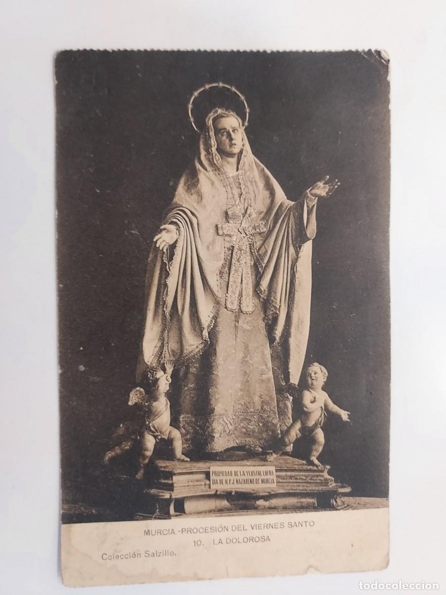 Postales: POSTAL MURCIA PROCESION DEL VIERNES SANTO LA DOLOROSA. 10 COLECCION SALZILLO. SIN CIRCULAR. HAUSER