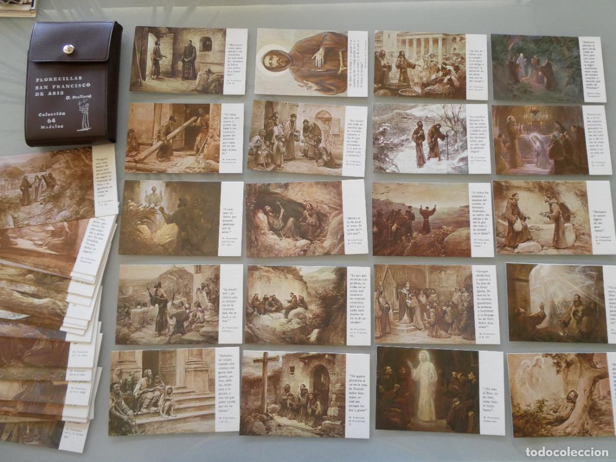 Postales: RECORDATORIOS RELIGIOSOS SEMANA SANTA. 60 MODELOS FLORECILLAS SAN FRANCISCO DE ASIS. 120GR