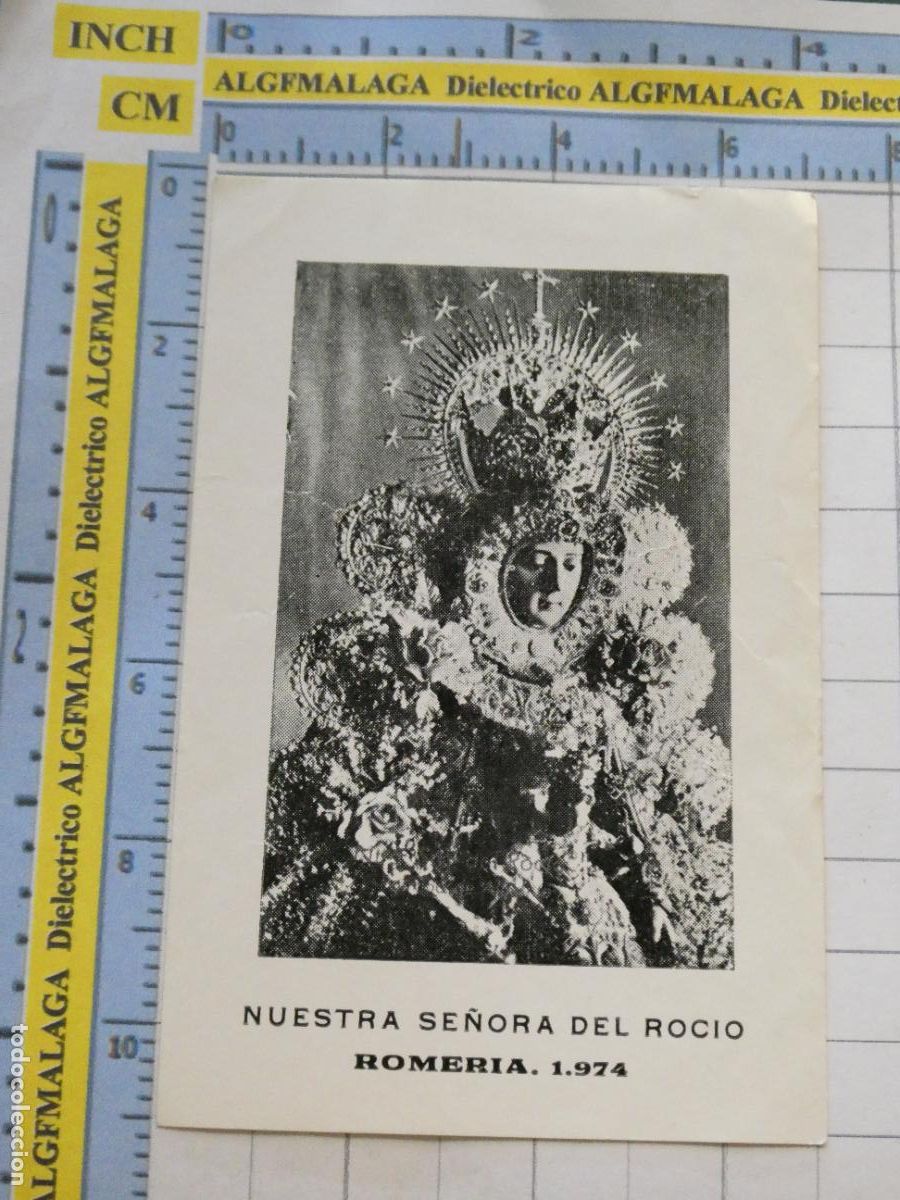 Postales: RECORDATORIO RELIGIOSOS SEMANA SANTA. NUESTRA SE&Ntilde;ORA DEL ROC&Iacute;O ROMER&Iacute;A 1974. 2374
