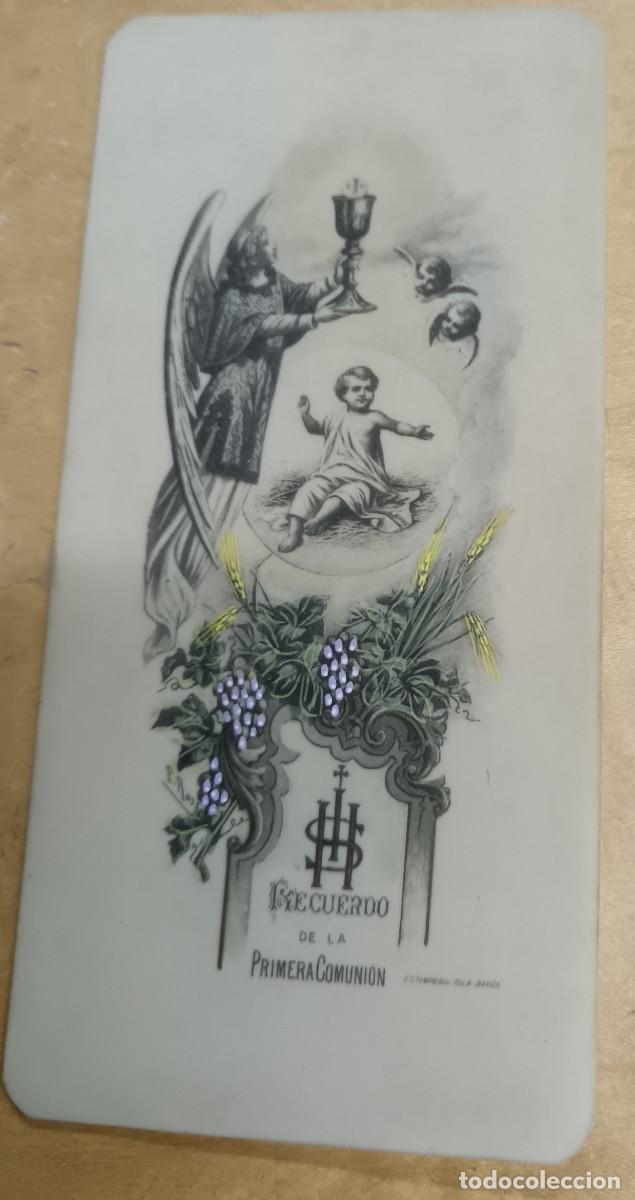 Postales: ESTAMPA RECUERDO PRIMERA COMUNI&Oacute;N CELULOIDE 13X6 CM.