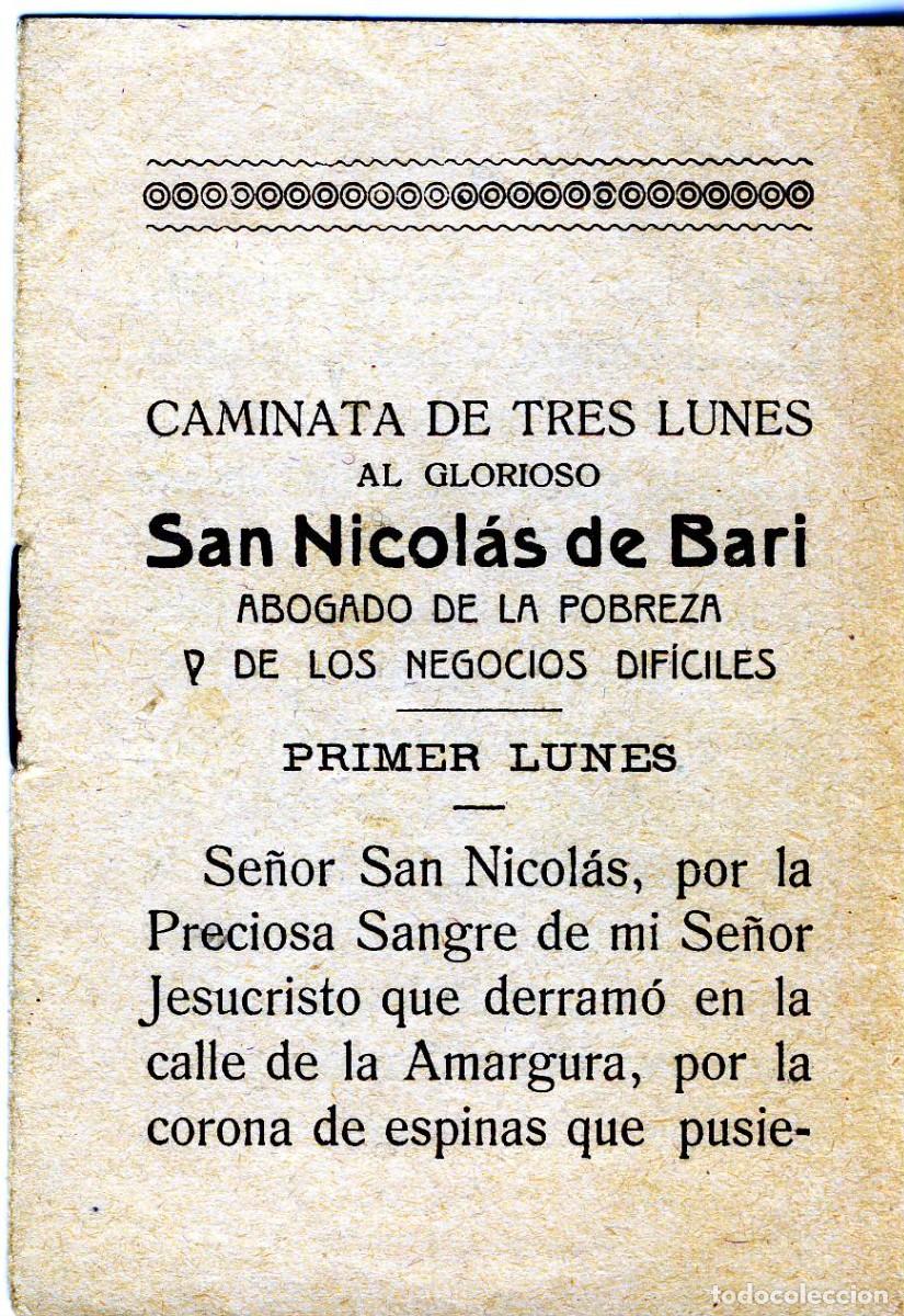 Postales: CAMINATE DE TRES LUNES A&Ntilde; GLORIOSO S. NICOL&Aacute;S DE BARI,ABOGADO DE LA POBREZA.-